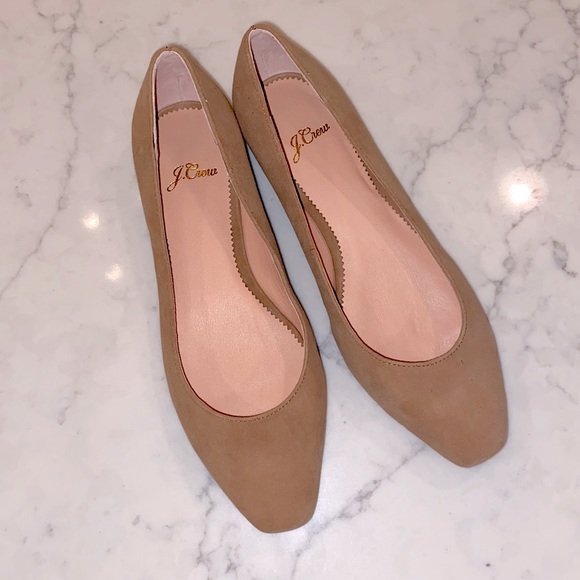 NIB J.Crew Women’s Suede Classic Flats Ashen Brown (6.5)
